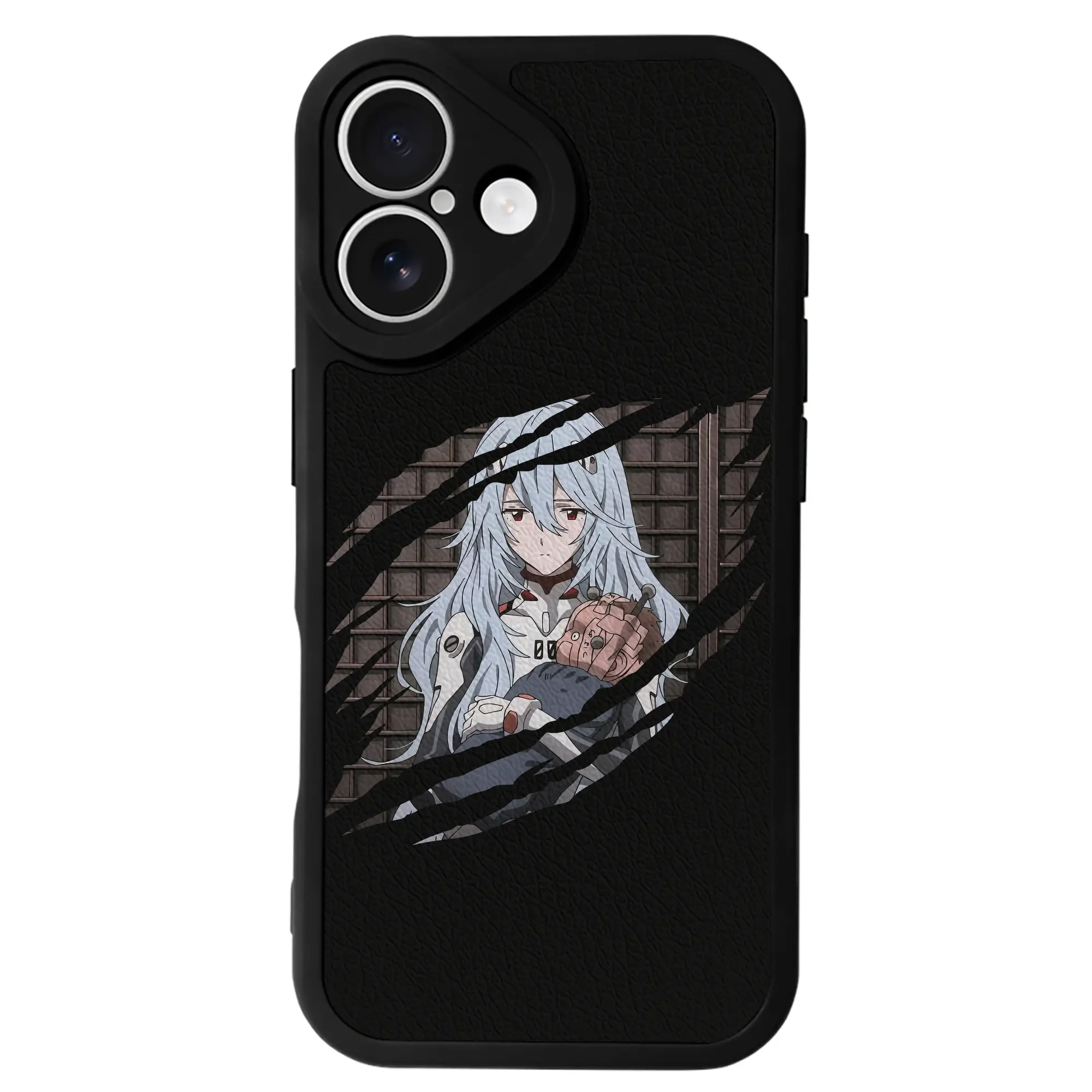 エヴァンゲリオン グッズ,綾波レイ - IPhone 16シリーズ対応 ・ シリコンスマホケース ・ レザー調 ・ 高精度フィット ・ 耐衝撃 ・ ワイヤレス充電対応 ・ 精密カット